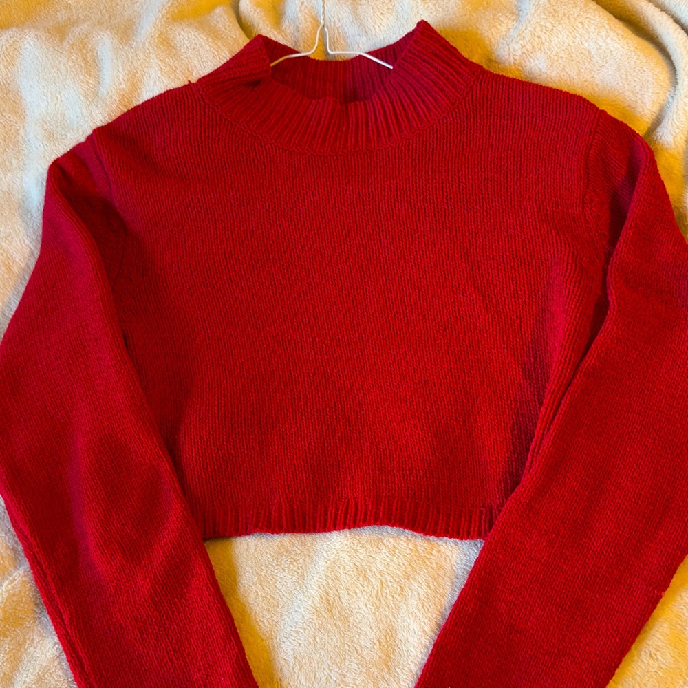 Wild Fable Women’s Turtleneck Cropped Chenille Sweater